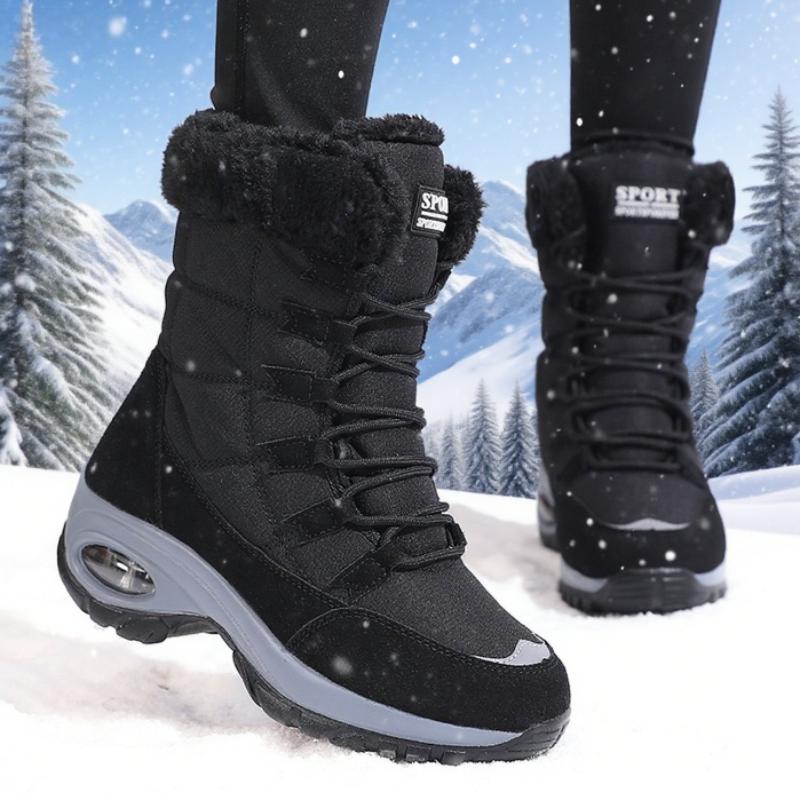 

Women s Luxury Snow Boots Anti-Slip Rubber Sole Classic Snow Winter Warm Shoes Handmade Platform High Quality Warm Snow Boots 36 чёрный