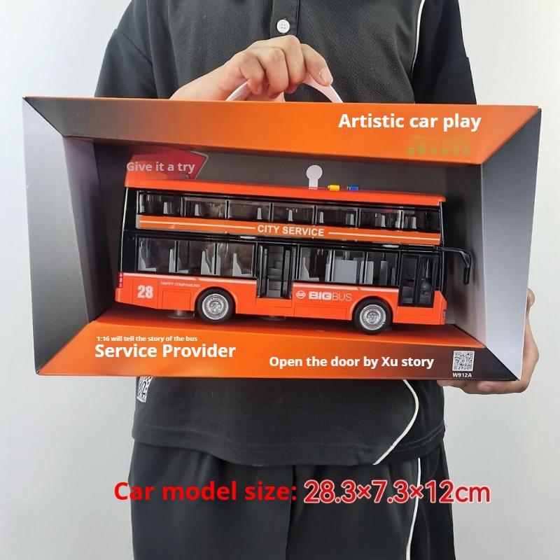 

Детский игрушечный автобус Инерционный автобус Детская модель автобуса Сказочный двухэтажный автобус