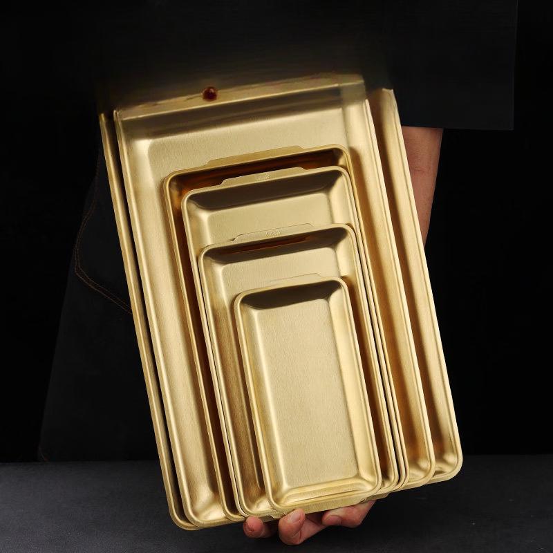 Ruhan Stainless Steel Rectangular Serving Plates