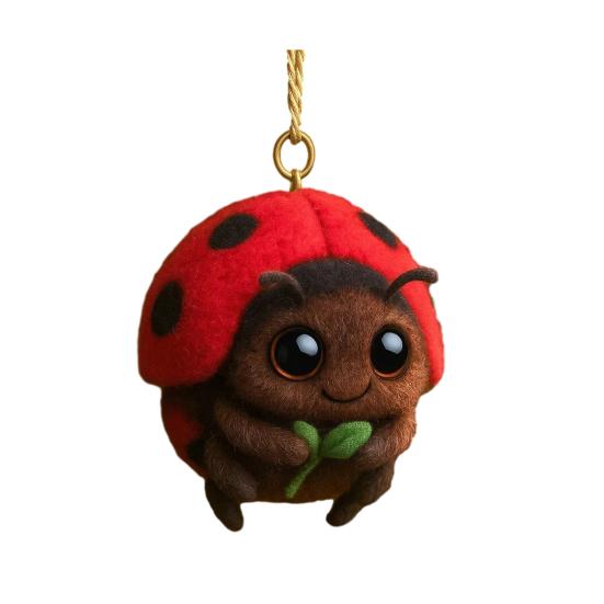 Insect Christmas Ornament 2D Acrylic Spider/Bee/Ladybug/Caterpillar Christmas Tree Ornament for Nature Lovers