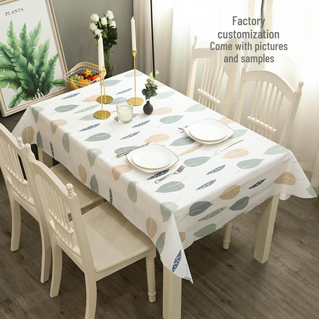 Waterproof & Stain-Resistant Plaid PEVA Tablecloth for Dining or Stall Use