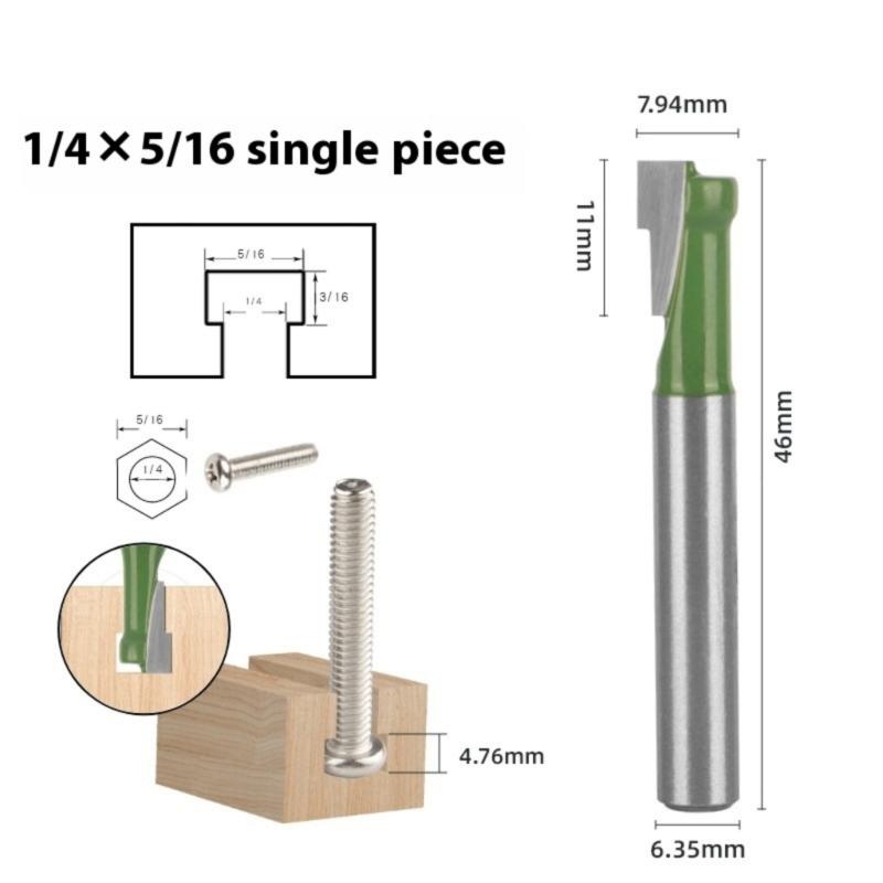 6PCS Keyhole Cutter Precise Ground Blade With High Wear Resistance Finish Suitable For Clean Wood Milling Cabinet Making
