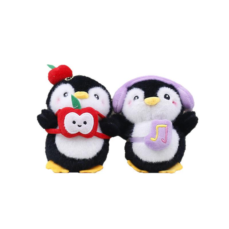 Cute Animal Penguin Plush Toy Keychain With Pp Cotton Filling For Idea Gift