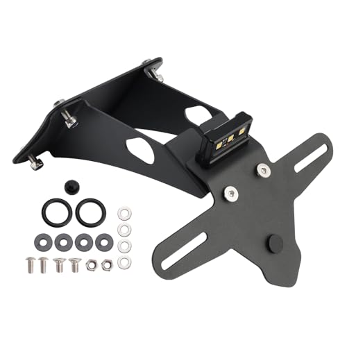 Bruce & Shark License Plate Frame, Compatible with Yamaha YZF-R25, YZF-R3, MT-25, and MT-03, Universal Motorcycle Reflector, Number Plate Bracket, Cus