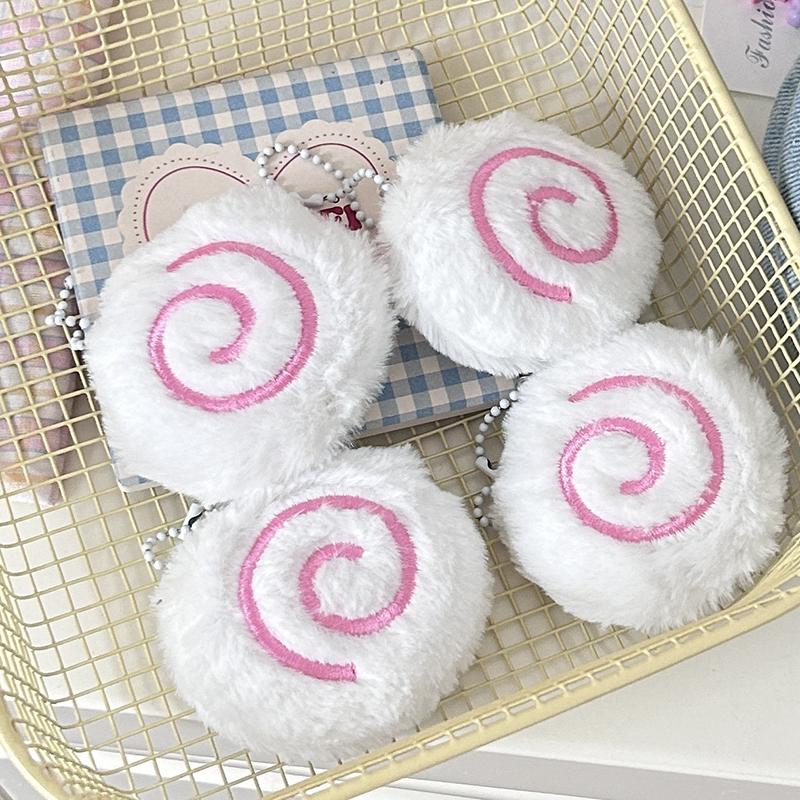 Cute Plush Toy Fish Plate Doll Keychain Fluffy Soft Anime Stuffed Toy Backpack Bag Pendant Adorable Lovely Gift