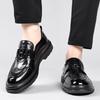 Men's Leather Loafers Metal Buckle Slip-on Non-slip Casual Formal Shoes