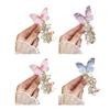 4Pcs Women Hair Ropes Butterflies Faux Braided Hair Elastic Straps Decor Hair Ties Hair Accessories