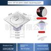 304 Thickened Stainless Steel Cleaning Access Port 110 Floor Inspection Port Hotel Engineering Cleaning Port Plug-In Floor Drain