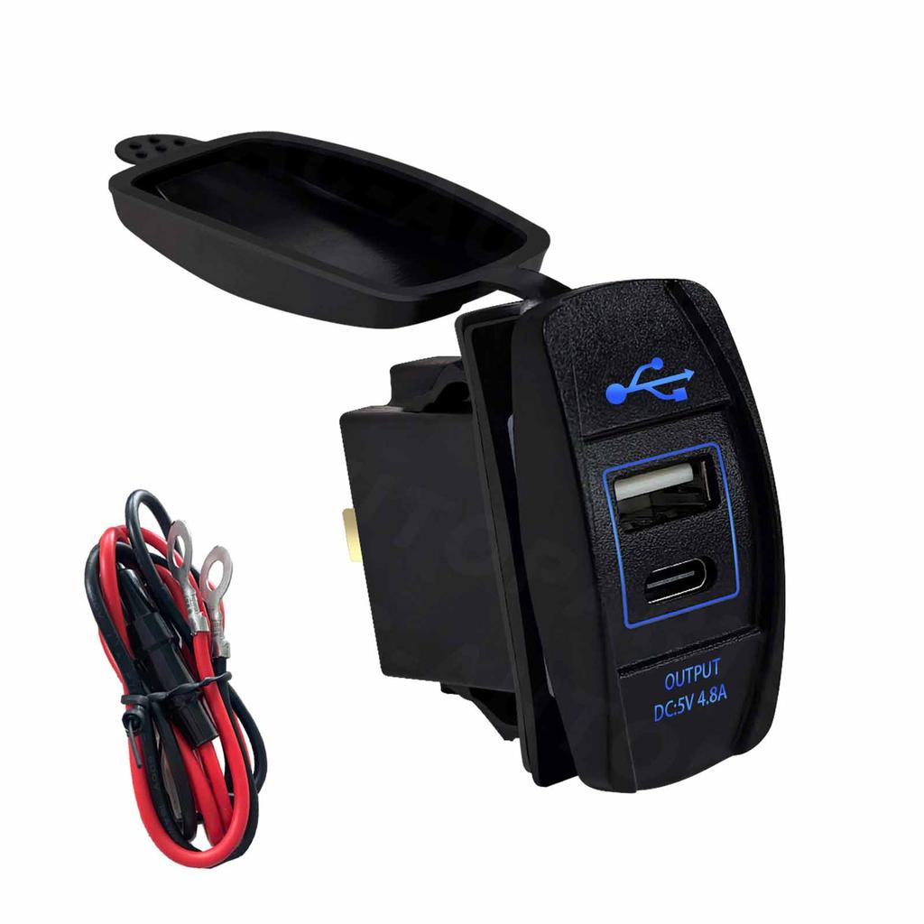 12V/24V 20A Waterproof Marine Grade Momentary ON OFF Red Backlight Rocker Switch for Car Boat RV Truck Horn Winch Polarity Start Battery Switches5