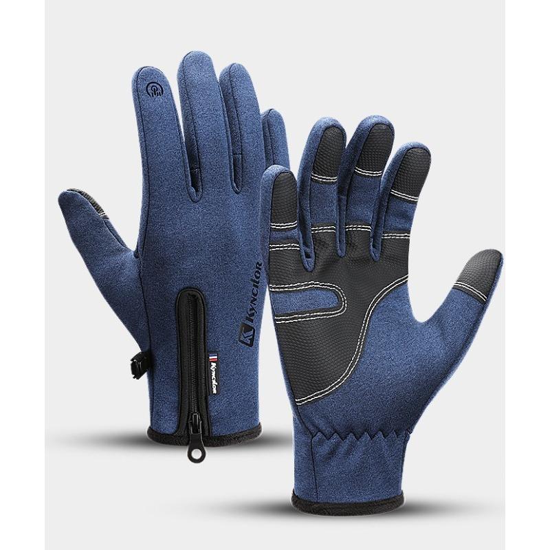 Cycling Outdoor Sports Fleece Warm Men's and Women's Touch Screen Non-slip Motorcycle Bicycle Fishing Gloves