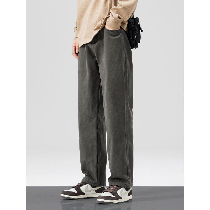 | Retro trendy brand loose straight casual pants men's spring new simple and versatile tooling pants