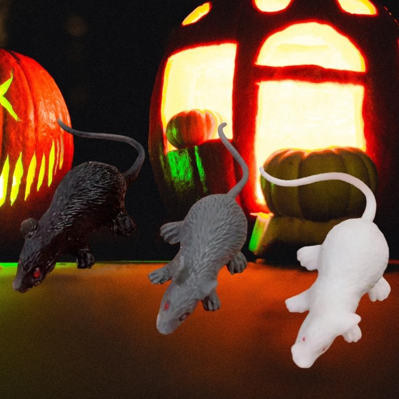 Bulk 12 Pieces Halloween Spiders Toy Assortment for Funny Goodie Bags Halloween Dark Craft PVC Spiders