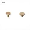 Solid Brushed Brass Kitchen Cabinet Pull Drawer Knob Bedroom Wardrobe Dresser Handle Luxury Furniture Knob - Single Hole