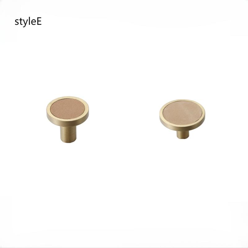 Solid Brushed Brass Kitchen Cabinet Pull Drawer Knob Bedroom Wardrobe Dresser Handle Luxury Furniture Knob - Single Hole