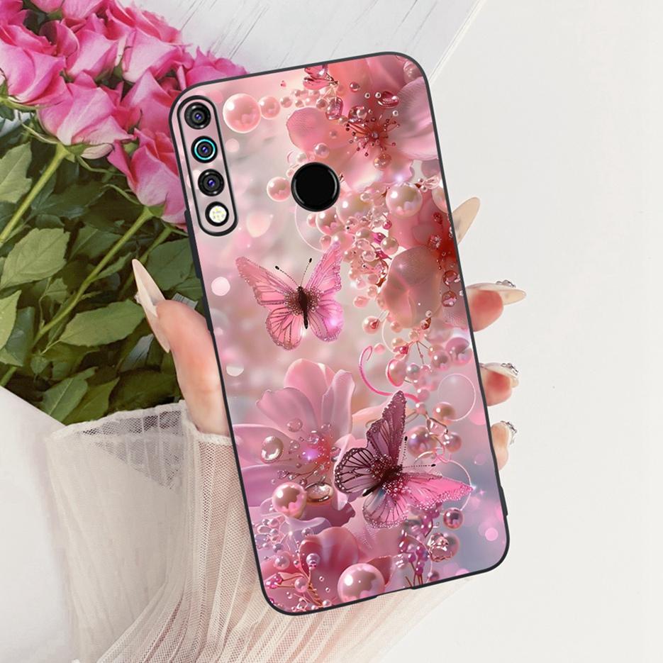 For Tecno Spark 4 Case KC8 Luxury Flowers Butterfly Painted Cover Soft Silicone Case For Tecno Camon 12 Camon12 CC7S Spark4 Bags