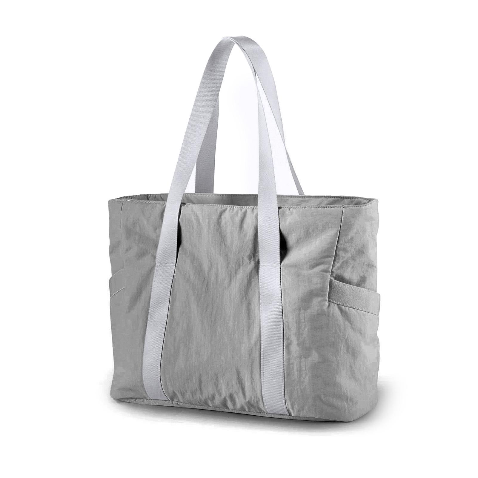 

Fitness Carry On Duffel Bag Lightweight Shoulder Weekender Overnight Bag for Birthday Christmas Gift серый