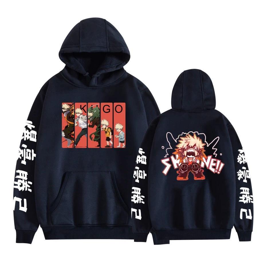 Mens Womens Hoodie My Hero Academia Anime Hoodies Streetwear Harajuku Casual Printed Hooded Pullover Sweatshirts