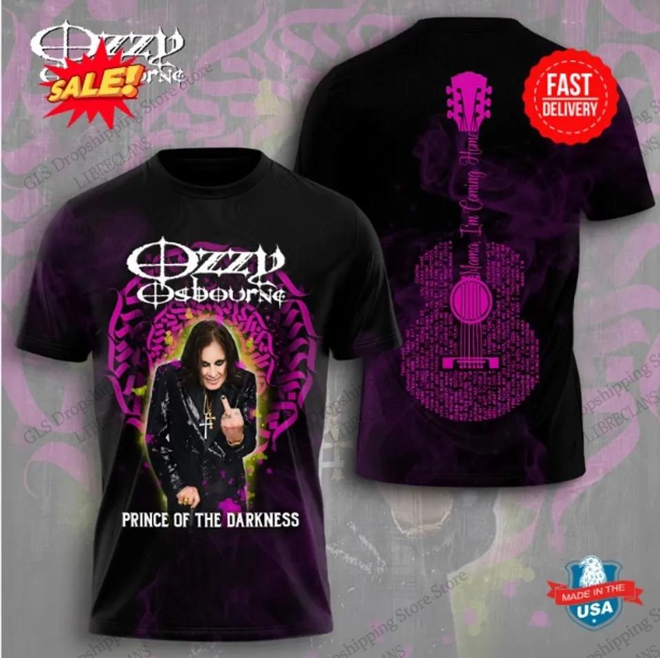 New Rock Band Ozzy Osbourne 3d Print T-shirt Men Women Fashion Plus Size Street Vintage Tops Tees Harajuku Short Sleeve Tshirt