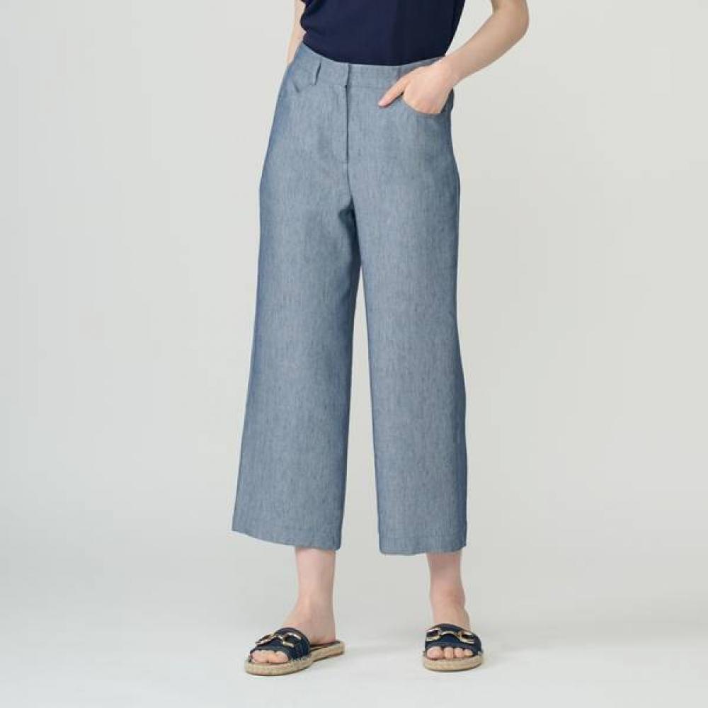 Bcbg Back Banding Semi Wide Pants B6m4p385 Navy (55)/55