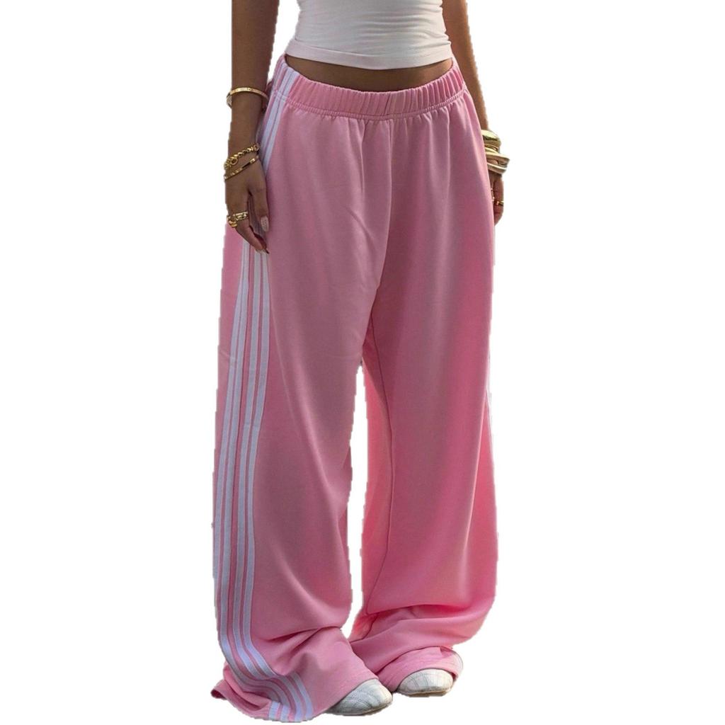 Women's Athleisure Pants Women's Knitted Drawstring Loose Wide Leg Sweatpants