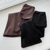 Slim Fit Elastic Knitted Slit Skirt Pants - Women's Short Micro-Flared Style