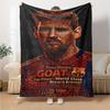 Messi Personalized Name Blanket Throw Customizable Blanket Ultra-Soft Great for Sofa Bed Office Chair Nap Four Seasons Multipurpose