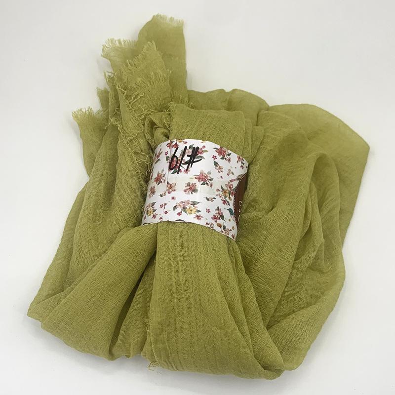 Women Cotton Scarf New Summer Girls Solid Color Sunscreen Thin Scarves Soft Shawl Foulard Viscose Spring Lady Wrap Shawls