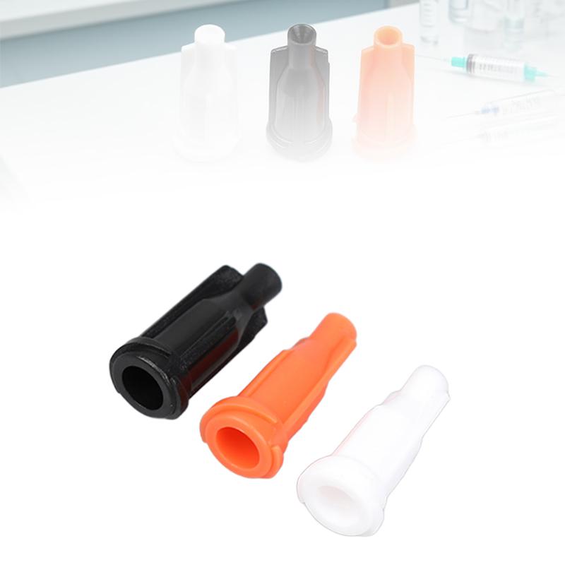 100Pcs Plastic Syringe Tips Caps Injector Dispenser Dispensing Needle Sealing Plug Standard Syringe Luer Stop Caps Supplies