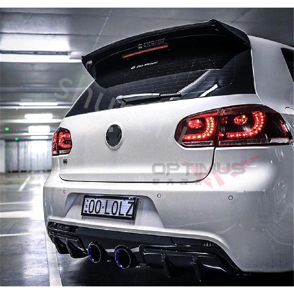 Rear Roof Spoiler Lip Wings Spoiler for Volkswagen VW Golf 6 MK6 VI GTI R20 2010-2013 ABS Plastic Rear Wing Lip Spoiler