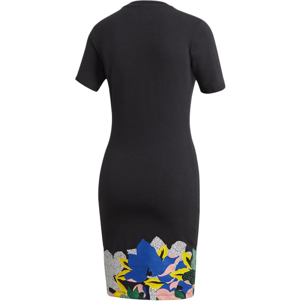 Adidas Neformální Měkké Pohodlné Šaty s Krátkým Rukávem Dámské Šaty Černé GC6829