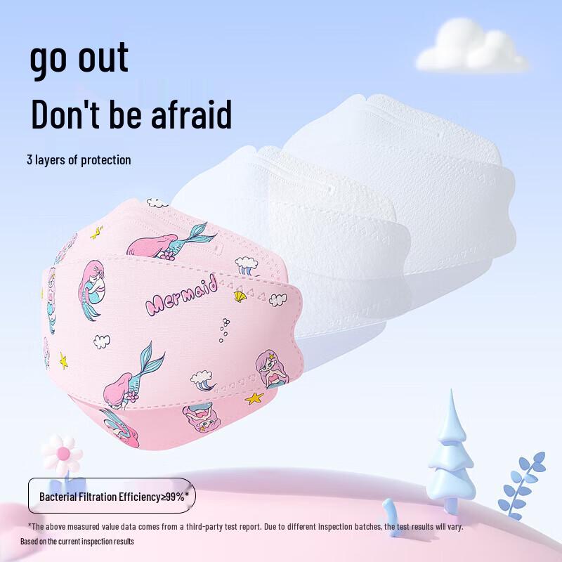 Kangaroo Doctor Kids 3D Mermaid Face Masks