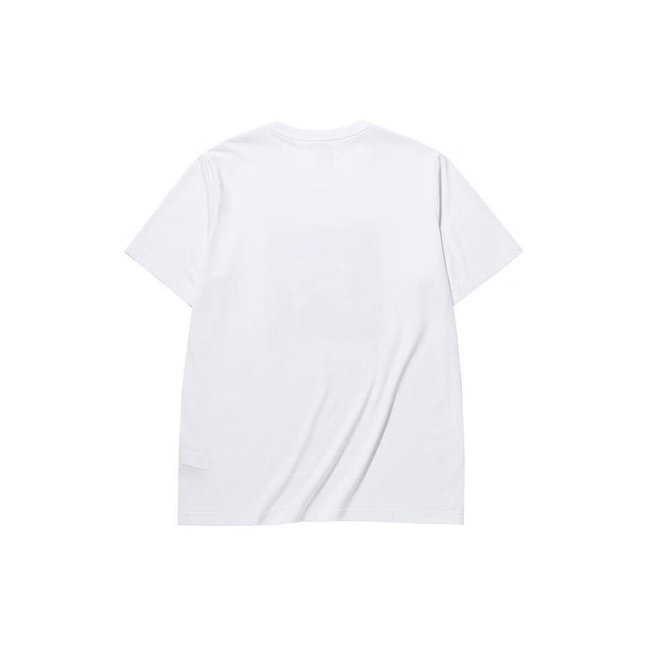 Anta Basketball Series Letter Print Round Neck Pullover Short Sleeve T-Shirt Men Tops White 152131134-1
