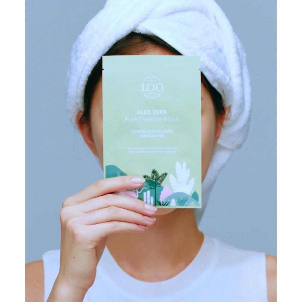 Dr.orga 100 Aloe Vera Reine Essenz Masken-Packung 1 Box 5 Blätter