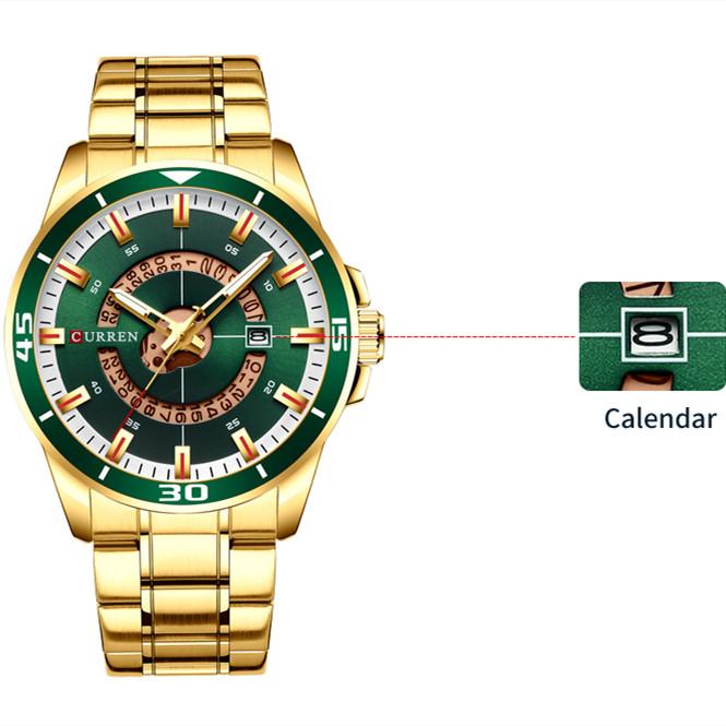 CURREN Stainless Steel Men's Watch Fashion Design Quartz Wristwatch with Date Clock Male Reloj Hombre Watch Men