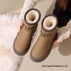 2025 New Style Waterproof Girls' Snow Boots - Plus Velvet, All-Season Leather Short Boots