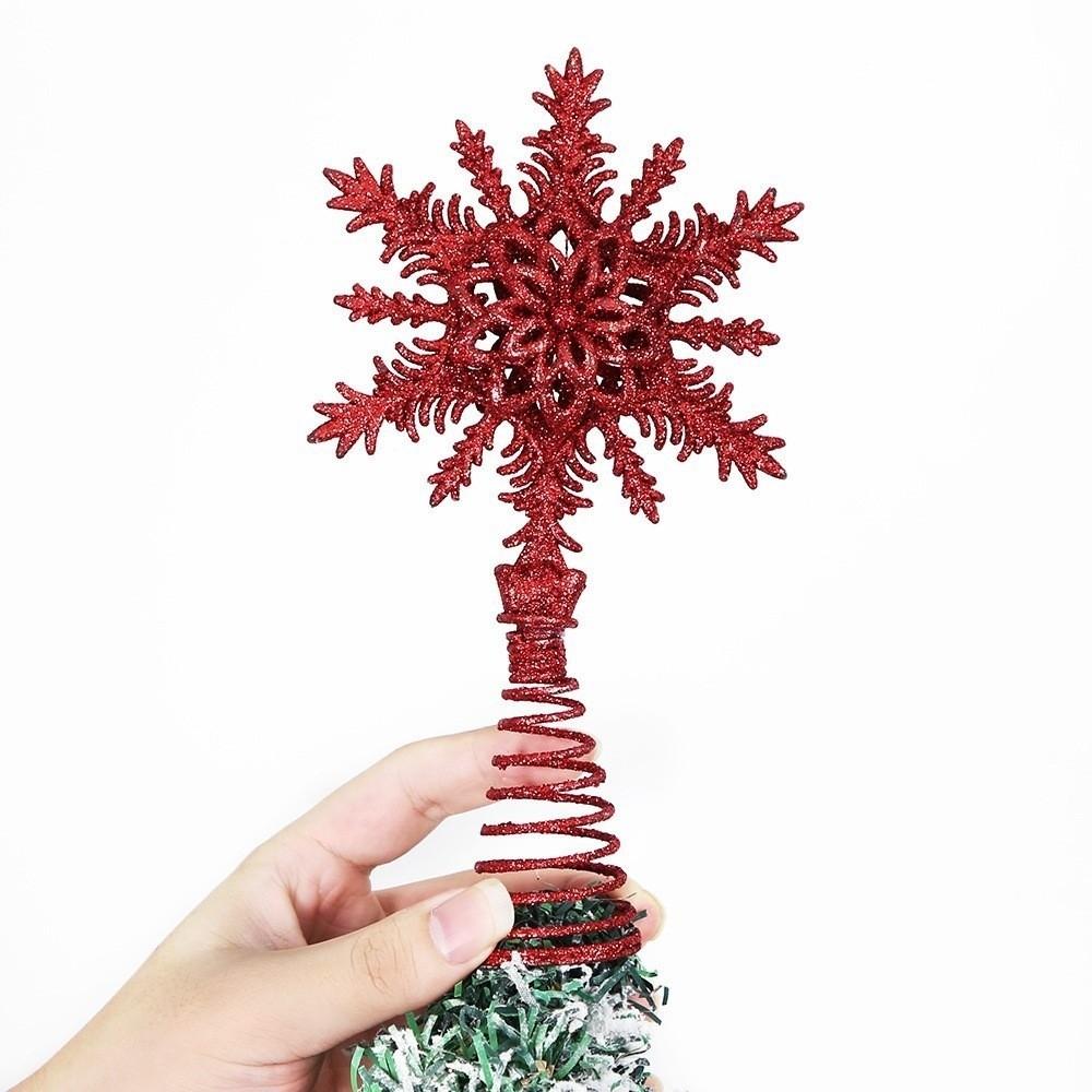 3D Christmas Tree Top Snowflake Decoration Snowflake Xmas Props Christmas Tree Toppers Christmas