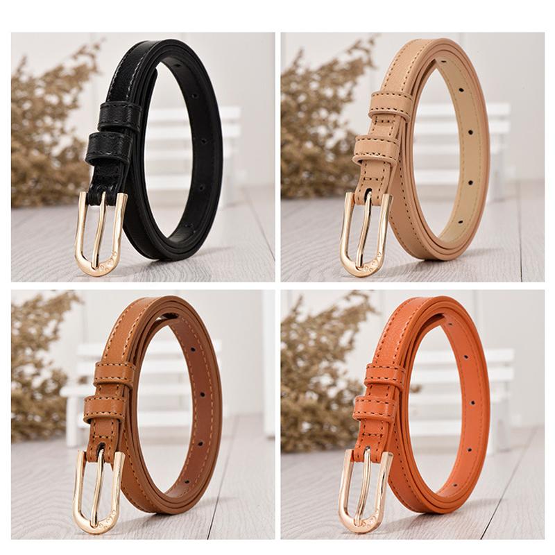 1Pc 105Cm 7 Candy Colors Womens Pu Leather Belt Skinny Thin Dress Belt Waist Belt Waistband Skirt Jeans Waist Accessories