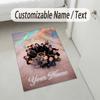 Personalized Crystal Velvet Carpet,SEVENTEEN Custom Printed Name, Plush Area Rug For Home Indoor Decor