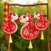 Red Chinese Knots with Tassels Good Fortune Tree Ornaments 2025 Year of Snake Lunar Year Hanging Pendants Spring Festival Decor