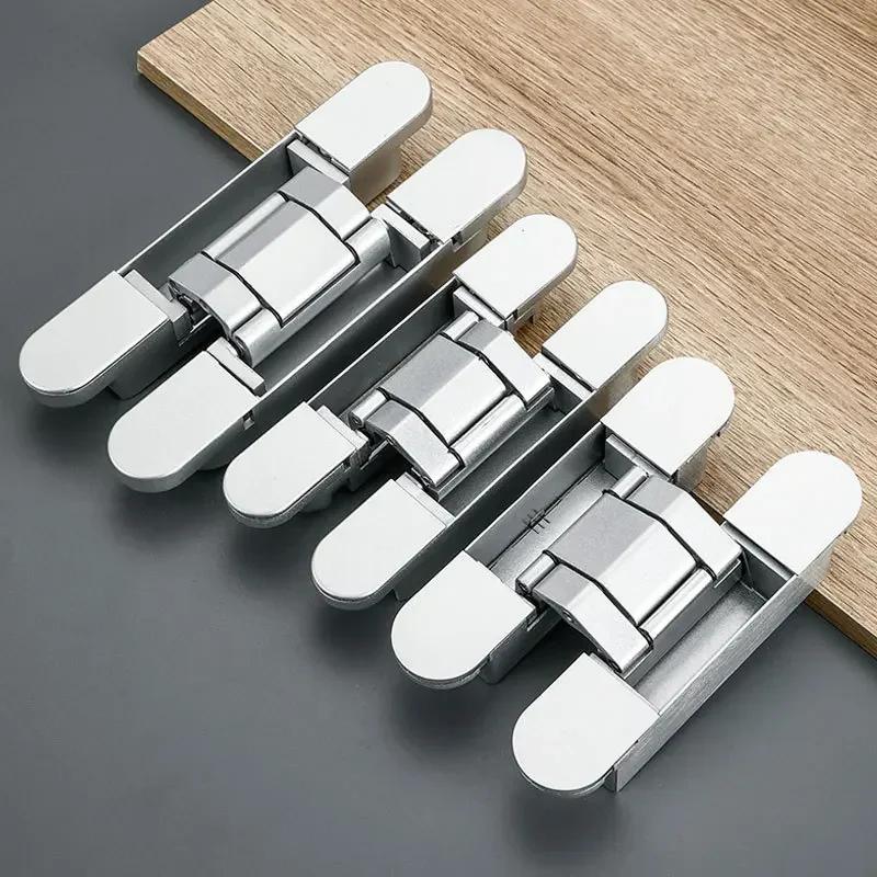 2PCS 40/80KG Heavy-duty Wooden Door with 180 Degree Adjustable Hidden Hinge Household Hardware Accessories Concealed Hinge