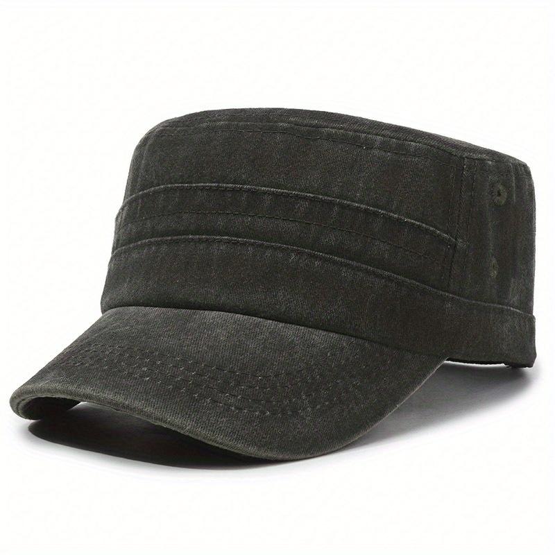 

Unisex Vintage Flat Top Hat Adjustable Snapback Hats Men Women Baseball Cap Outdoor Casual Hat армія зелений колір