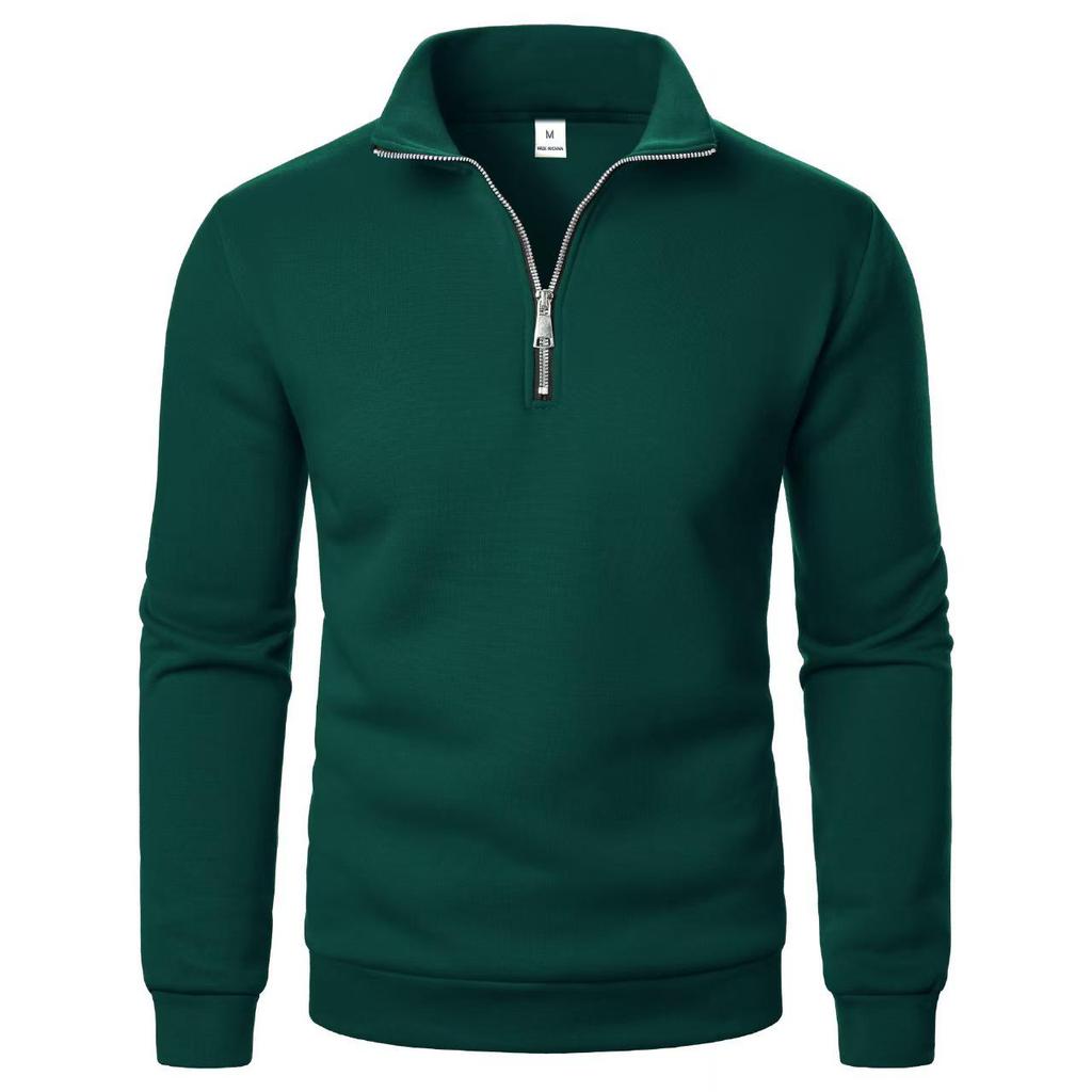 Men's Trendy Half-Zip Stand Collar Casual Hoodie