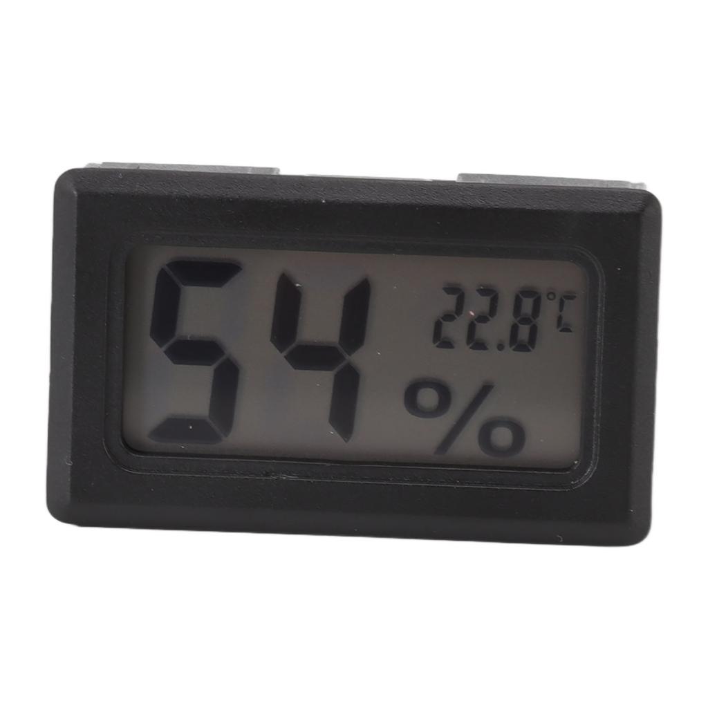 Thermometer Hygrometer Black LCD HD Digital Display Embedded Electronic Temperature Humidity Meter
