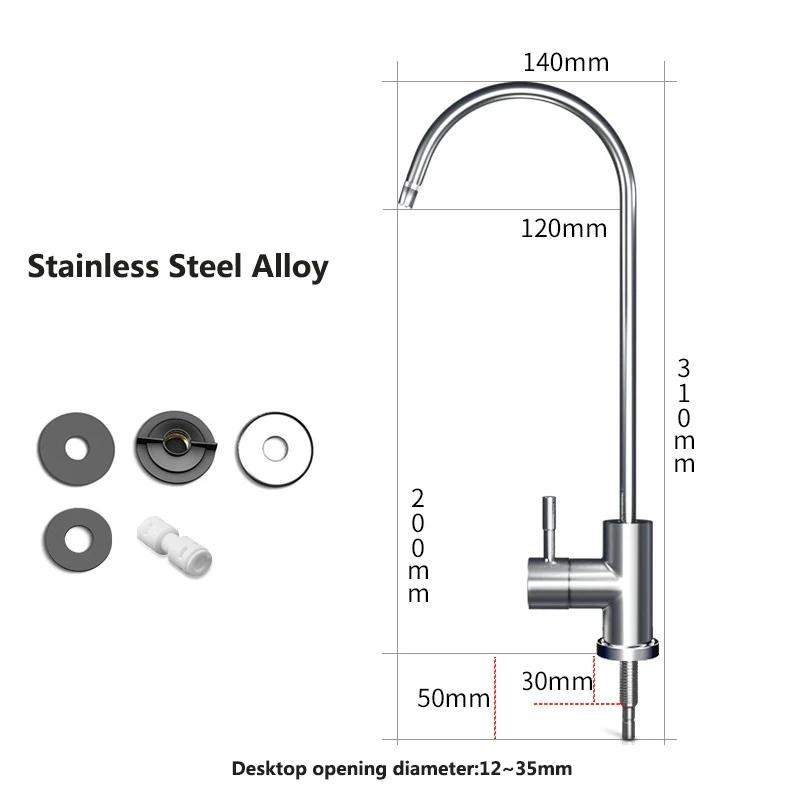 

1/4-Inch Kitchen Water Faucet – Reverse Osmosis RO System Tap for Direct Drinking & Filtered Water Dispenser