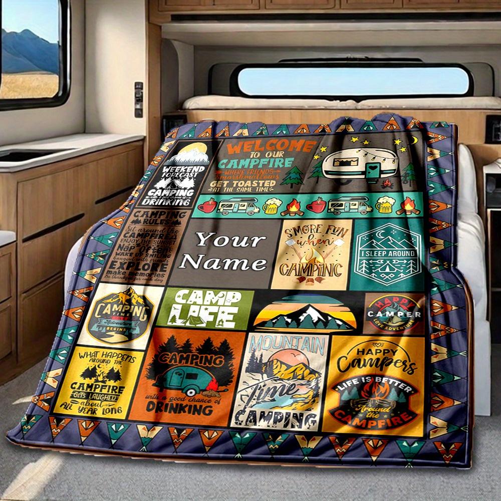 Camping Blanketcustomize Your Name Lightweight Comfortable And Stylish Blanket For Travel Bed Home Chair Office Sofa And Camping All Season Comfort A
