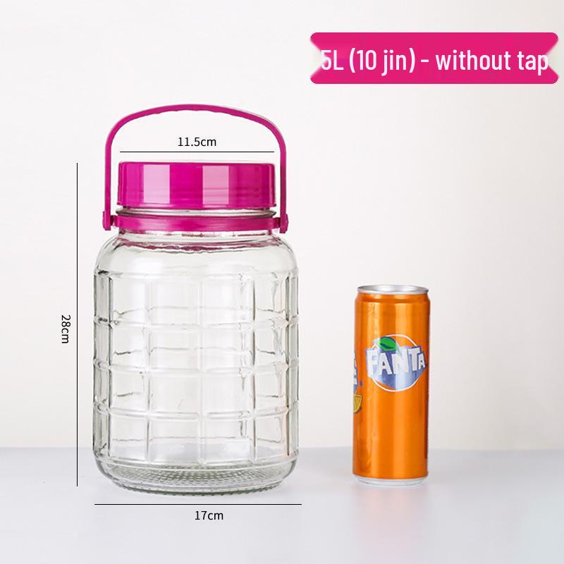Sparkling Wine Glass Jar - Large Mouth Household Container, Perfect for Pickling, Kimchi, and Sealed Storage