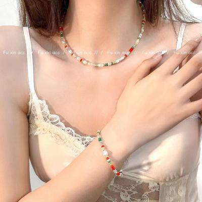 Colorful Natural Pearl and Glass Bead Necklace - 2024 Design
