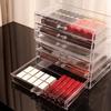 Transparenter Schreibtisch-Schubladen-Organizer Make-up-Aufbewahrungsbox für Lippenstifte Schmuck Kosmetik-Organizer Schminktisch-Aufbewahrungszubehör