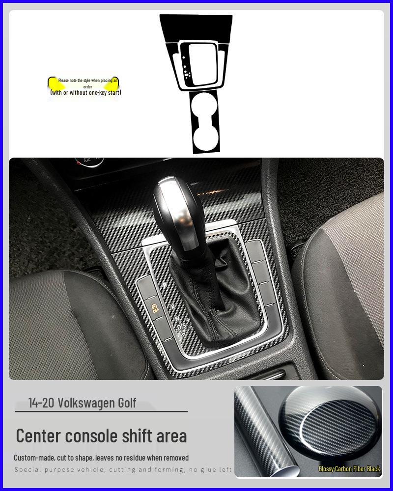 Golf 6th/7th/7.5th Gen Carbon Fiber Interior Console & Gear Shift Sticker.