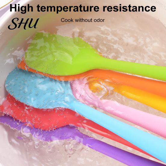 Colorful Silicone Spatulas Scraper for Baking Cooking Scraping Mixing Heat Resistant Kitchen Spatula Non Stick BPA-Free Tools Home Restaurant Utensil
